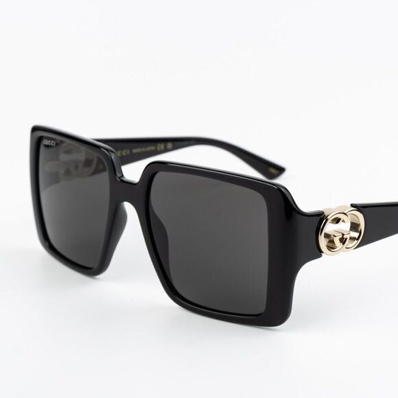 NEW Gucci GG1692S 001 Black Grey Square Women Sunglasses main image 10